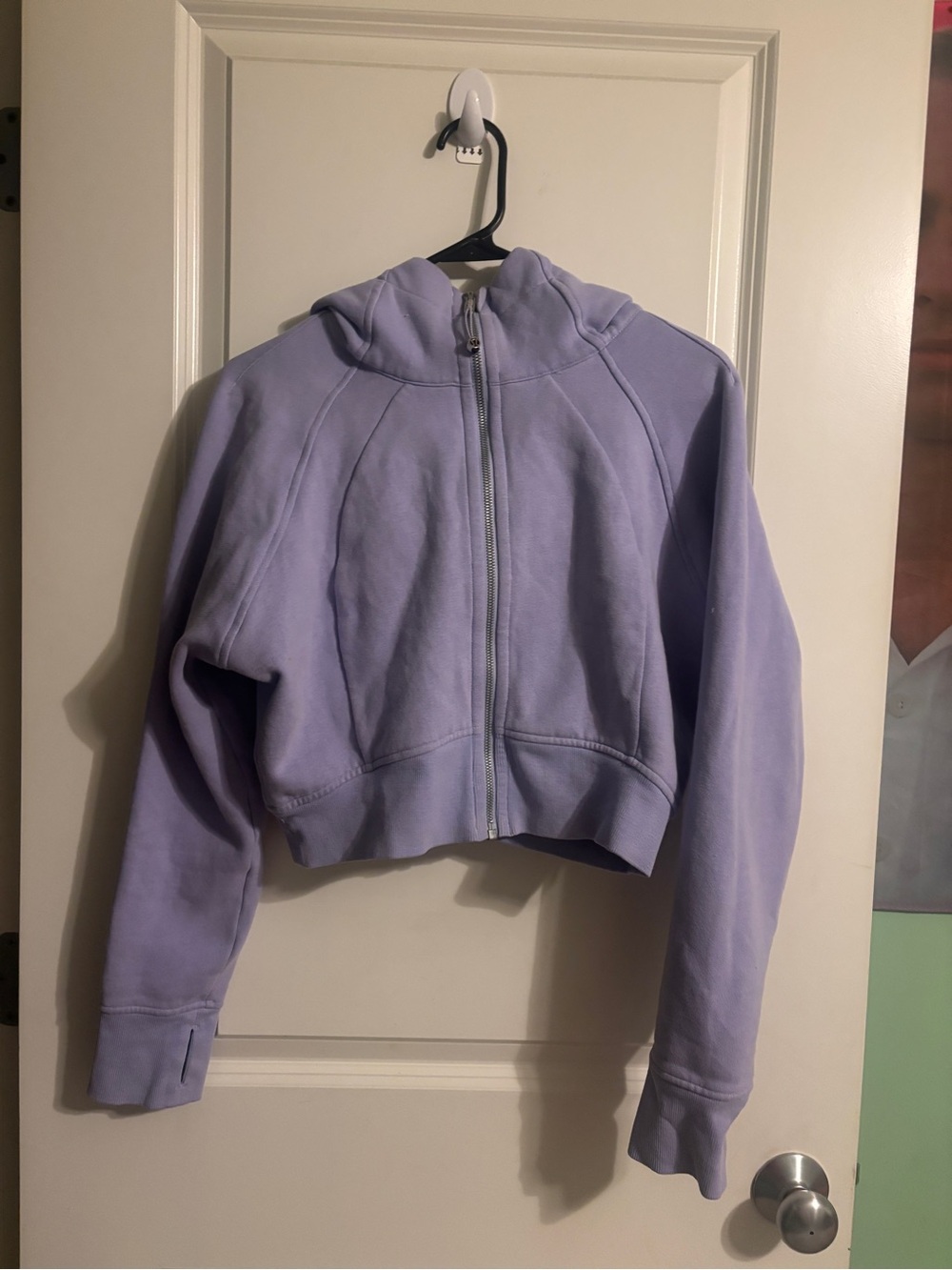 lululemon athletica Lavender Cropped Hooded Zip Jacket